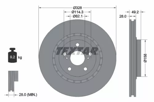 TEXTAR TEXTAR (2445201) 1x Brake Kit, disc brake 