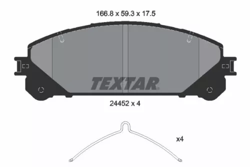 TEXTAR TEXTAR (2445201) 1x Brake Kit, disc brake 