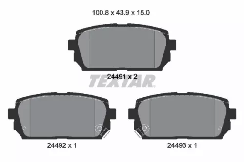 TEXTAR TEXTAR (2449101) 1x Brake Kit, disc brake 