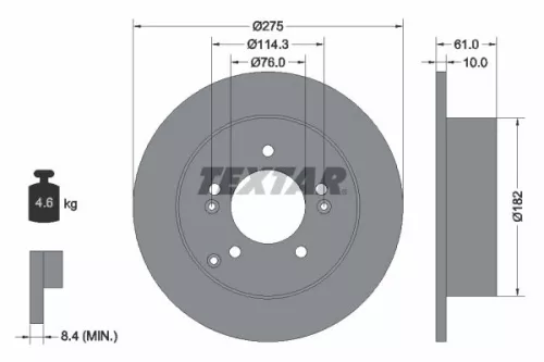 TEXTAR TEXTAR (2449101) 1x Brake Kit, disc brake 