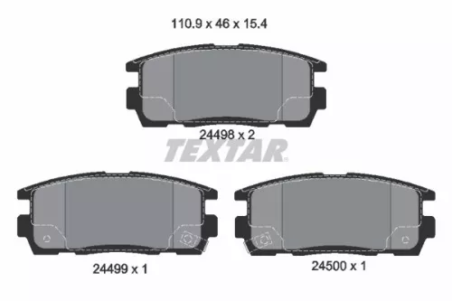 TEXTAR TEXTAR (2449801) 1x Brake Kit, disc brake 