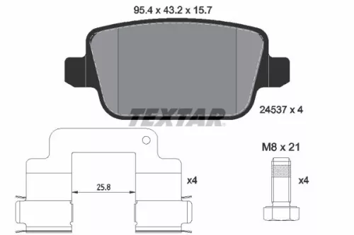 1x  TEXTAR Brake Pad Set