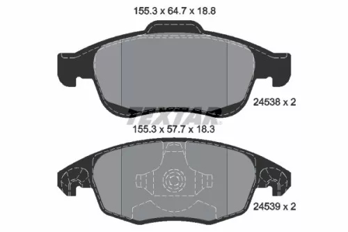 TEXTAR TEXTAR (2453801) 1x Brake Kit, disc brake 
