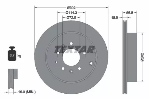 TEXTAR TEXTAR (2454501) 1x Brake Kit, disc brake 