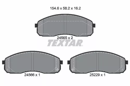 TEXTAR TEXTAR (2456501) 1x Brake Kit, disc brake 