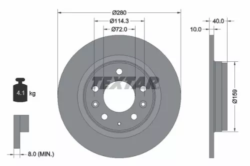 TEXTAR TEXTAR (2458102) 1x Brake Kit, disc brake 