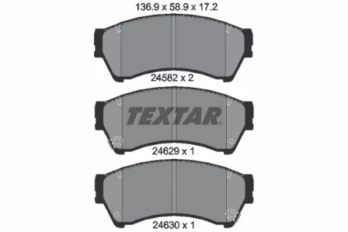 TEXTAR TEXTAR (2458202) 1x Brake Kit, disc brake 