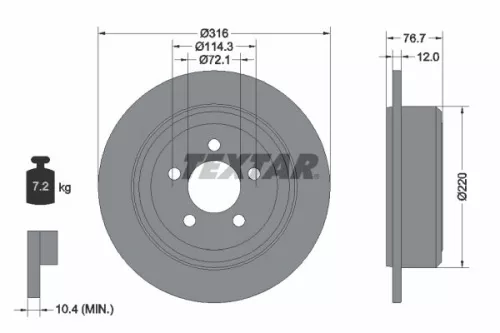 TEXTAR TEXTAR (2460201) 1x Brake Kit, disc brake 
