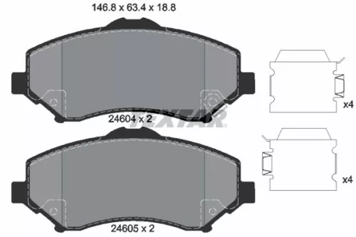 TEXTAR TEXTAR (2460401) 1x Brake Kit, disc brake 