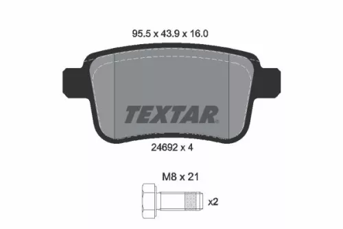 TEXTAR TEXTAR (2469204) 1x Brake Kit, disc brake 