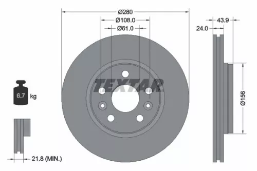 TEXTAR TEXTAR (2469306) 1x Brake Kit, disc brake 