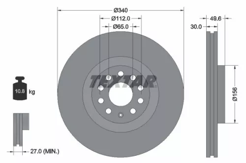 TEXTAR TEXTAR (2473803) 1x Brake Kit, disc brake 