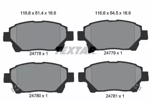 TEXTAR TEXTAR (2477801) 1x Brake Kit, disc brake 