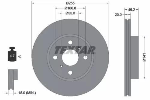 TEXTAR TEXTAR (2477801) 1x Brake Kit, disc brake 