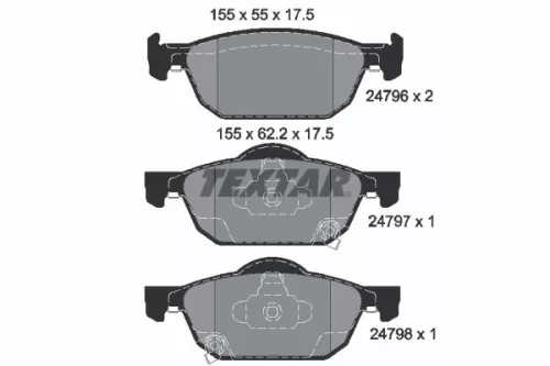 TEXTAR TEXTAR (2479601) 1x Brake Kit, disc brake 