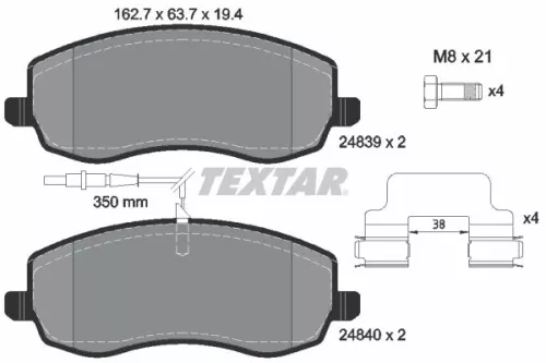 TEXTAR TEXTAR (2483901) 1x Brake Kit, disc brake 