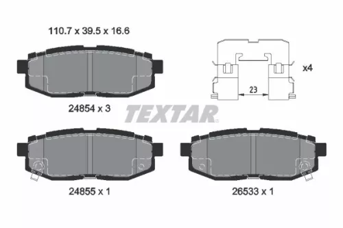TEXTAR TEXTAR (2485401) 1x Brake Kit, disc brake 