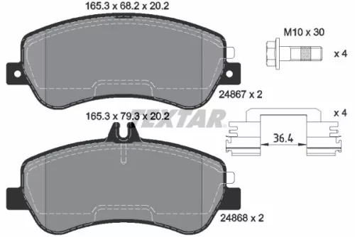 TEXTAR TEXTAR (2486701) 1x Brake Kit, disc brake 