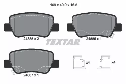 TEXTAR TEXTAR (2488501) 1x Brake Kit, disc brake 