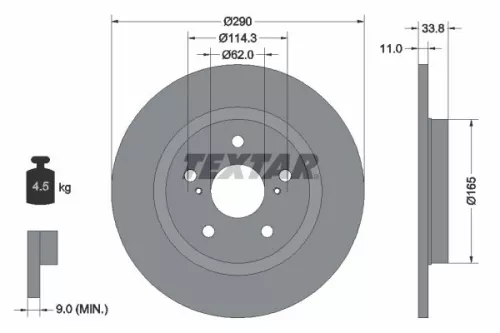 TEXTAR TEXTAR (2488501) 1x Brake Kit, disc brake 