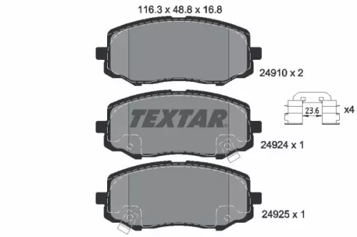 TEXTAR TEXTAR (2491001) 1x Brake Kit, disc brake 