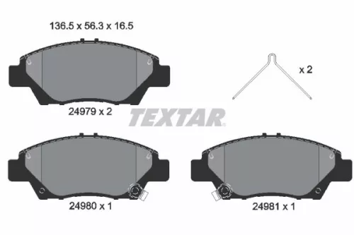 TEXTAR TEXTAR (2497901) 1x Brake Kit, disc brake 