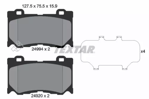 TEXTAR TEXTAR (2499401) 1x Brake Kit, disc brake 