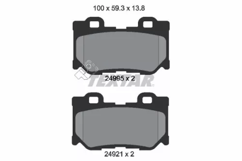 TEXTAR TEXTAR (2499501) 1x Brake Kit, disc brake 