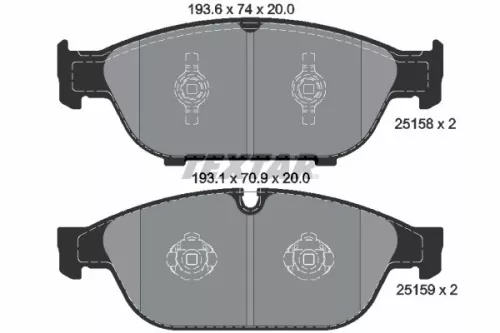 TEXTAR TEXTAR (2515802) 1x Brake Kit, disc brake 