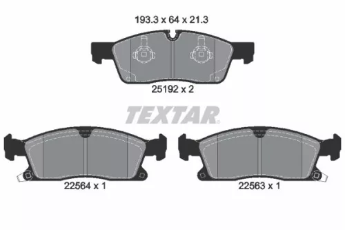 TEXTAR TEXTAR (2519207) 1x Brake Kit, disc brake 