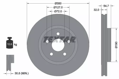 TEXTAR TEXTAR (2519209) 1x Brake Kit, disc brake 