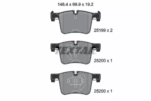 TEXTAR TEXTAR (2519901) 1x Brake Kit, disc brake 