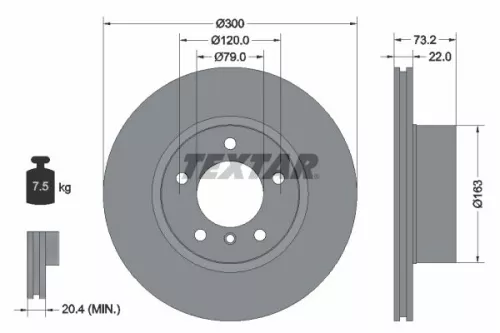 TEXTAR TEXTAR (2519901) 1x Brake Kit, disc brake 