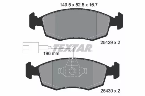 TEXTAR TEXTAR (2542901) 1x Brake Kit, disc brake 