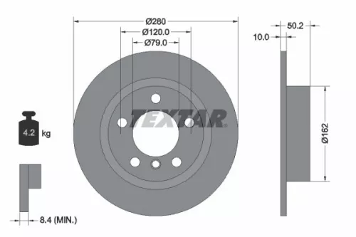 TEXTAR TEXTAR (2547801) 1x Brake Kit, disc brake 