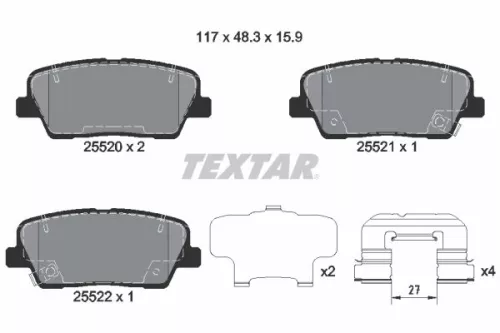 1x  TEXTAR Brake Pad Set
