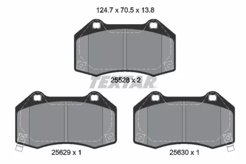 TEXTAR TEXTAR (2552803) 1x Brake Kit, disc brake 