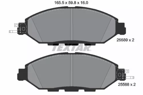TEXTAR TEXTAR (2558903) 1x Brake Kit, disc brake 