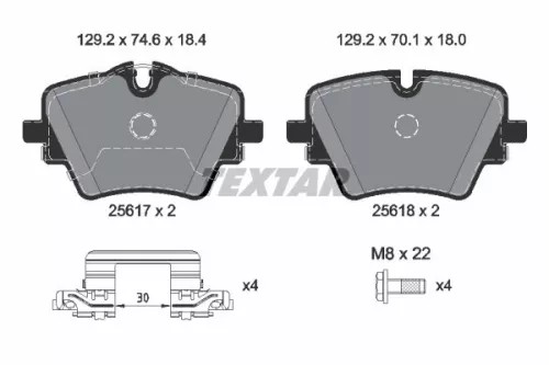 TEXTAR TEXTAR (2561703) 1x Brake Kit, disc brake 