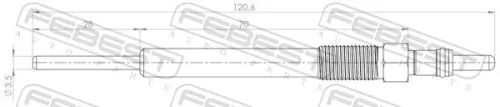 FEBEST FEBEST (2564201) 1x Glow Plug 