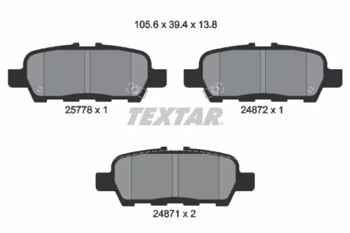 TEXTAR TEXTAR (2577801) 1x Brake Kit, disc brake 