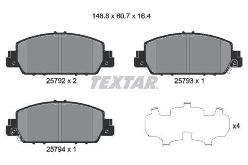 TEXTAR TEXTAR (2579201) 1x Brake Kit, disc brake 