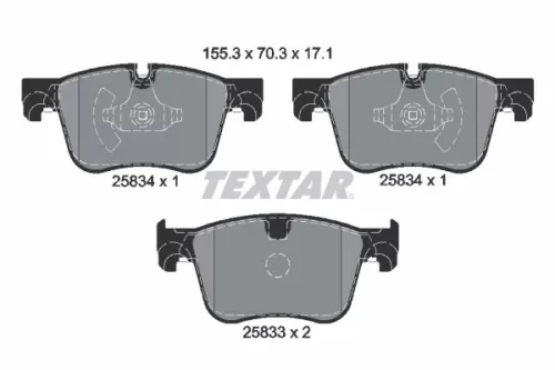 TEXTAR TEXTAR (2583401) 1x Brake Kit, disc brake 