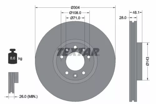 TEXTAR TEXTAR (2583401) 1x Brake Kit, disc brake 