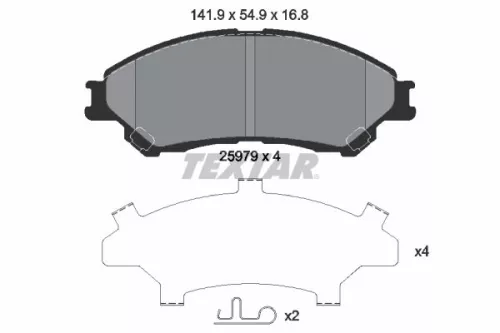 TEXTAR TEXTAR (2597901) 1x Brake Kit, disc brake 
