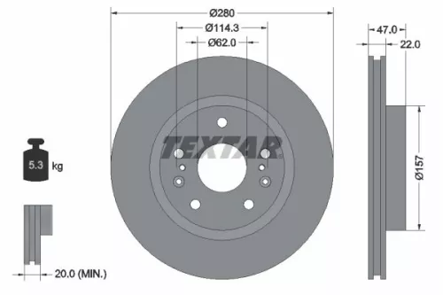 TEXTAR TEXTAR (2597901) 1x Brake Kit, disc brake 