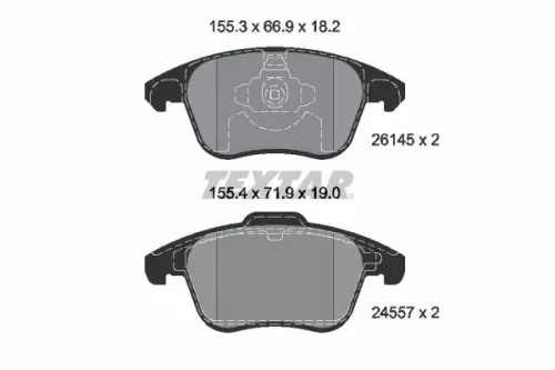 TEXTAR TEXTAR (2614501) 1x Brake Kit, disc brake 