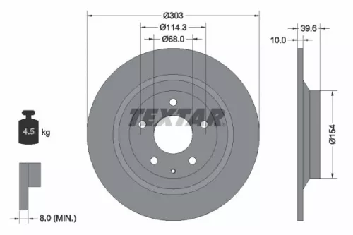 TEXTAR TEXTAR (2617401) 1x Brake Kit, disc brake 