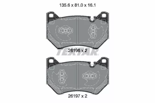 TEXTAR TEXTAR (2619601) 1x Brake Kit, disc brake 