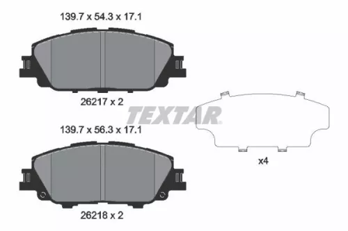 TEXTAR TEXTAR (2621701) 1x Brake Kit, disc brake 